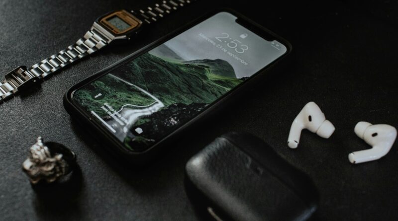 space gray iphone 6 on black table