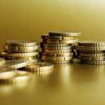 golden, coins, loose change