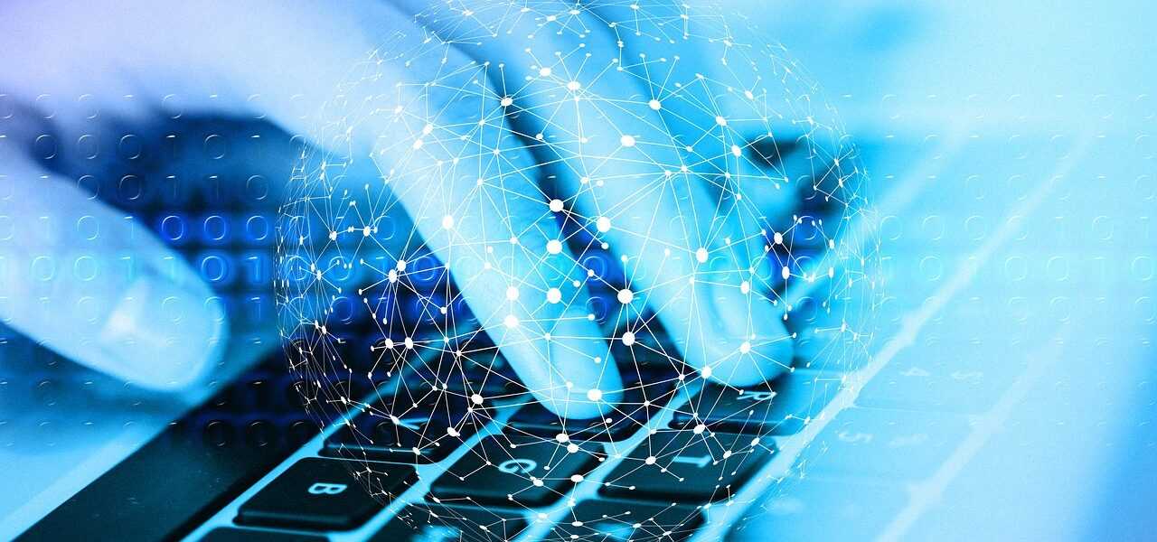 network, keyboard, hand