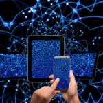 blockchain, data, records, system, mechanism, hand, smartphone, tablet, transaction, data block, concatenation, connection, circuit board, conductor tracks, circuits, abstract, art, transformation, digital, blockchain, blockchain, transaction, transaction, transaction, transaction, transaction