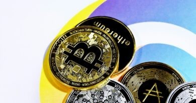 a pile of bitcoins sitting on top of each other