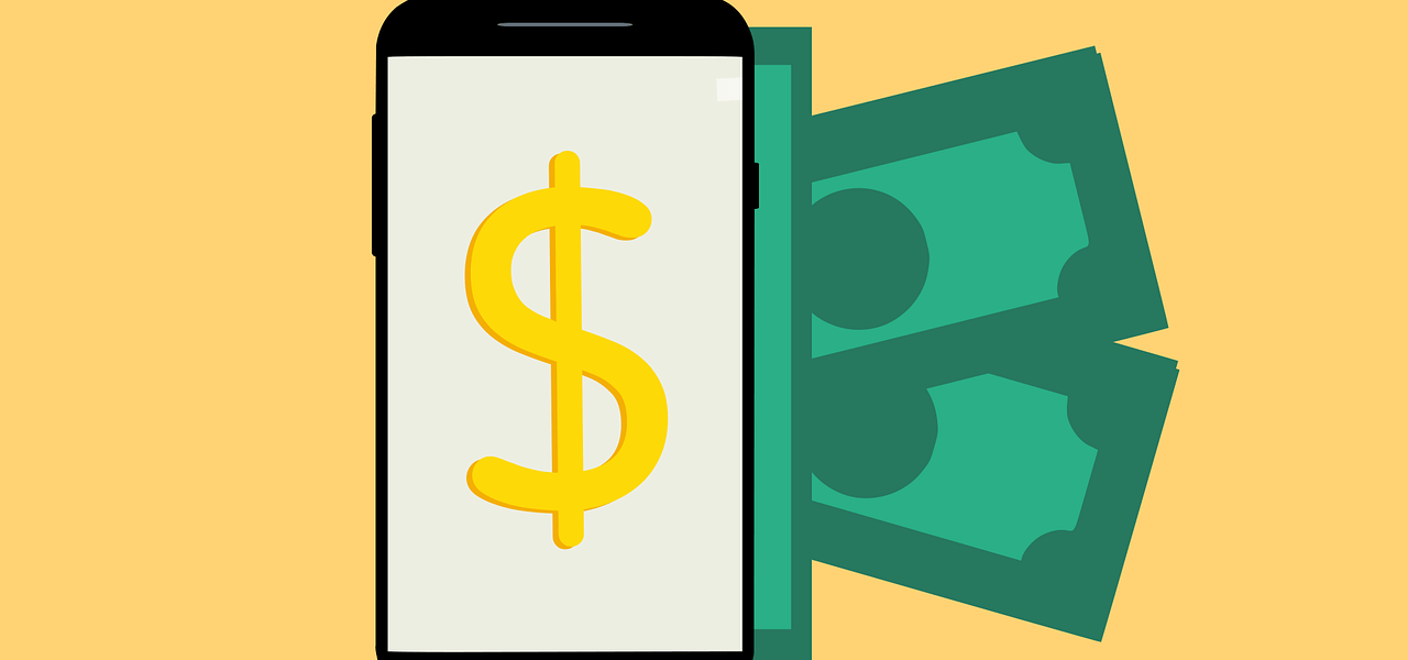 e-wallet, money, mobile phone