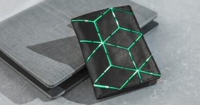 black and green box on black table