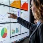 businesswoman, presentation, analysis