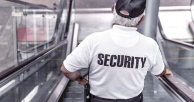 security, man, escalator, police, guard, officer, surveillance, control, monitoring, safety, uniform, back view, security, security, security, security, security, police, safety