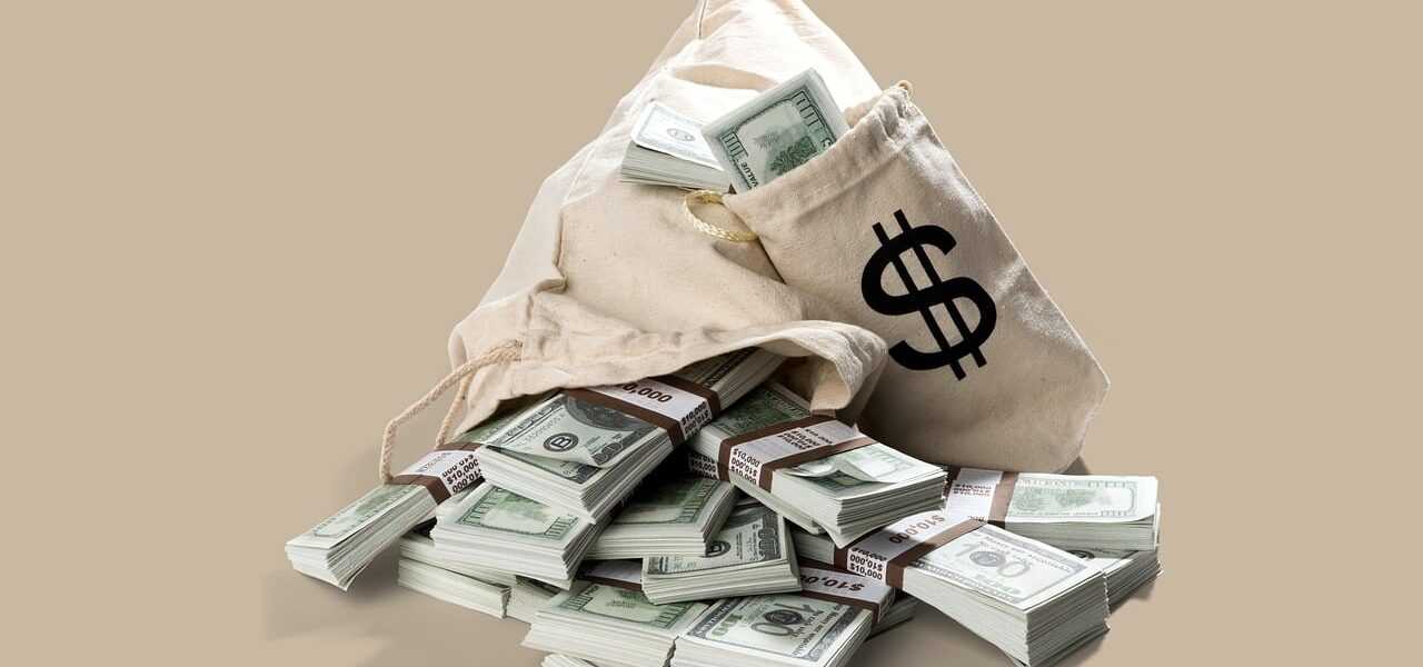 moneybag, money, dollars