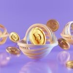 a group of gold coins