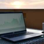 a laptop on a table