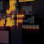 an abstract image of a city at night