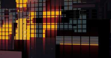 an abstract image of a city at night