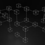 a black and white photo of a bunch of cubes
