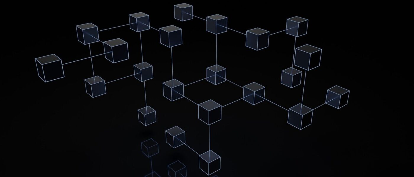 a black and white photo of cubes on a black background