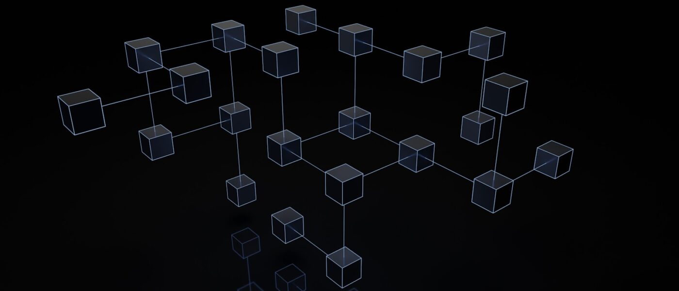 a black and white photo of cubes on a black background