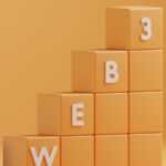 a 3d rendering of a pyramid of blocks with the letters e, b, e