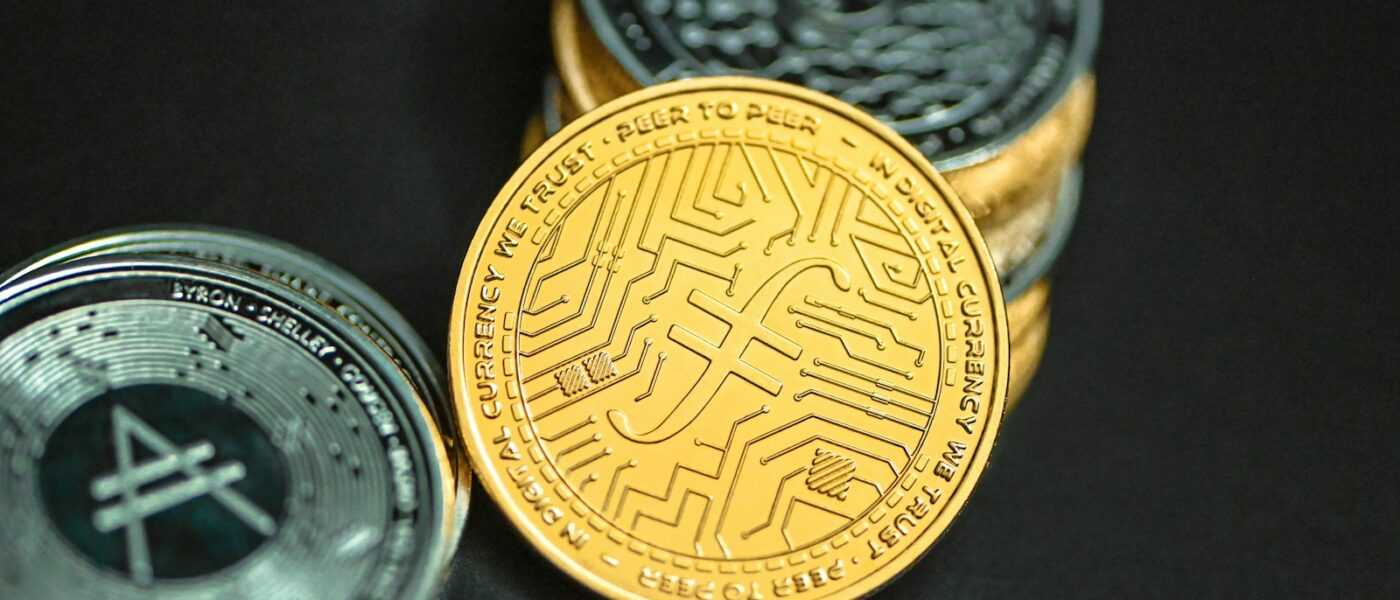 a close up of three different types of coins