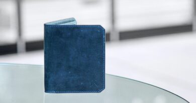 blue tablet computer on white table