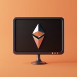 a computer monitor with a cartoon image on it